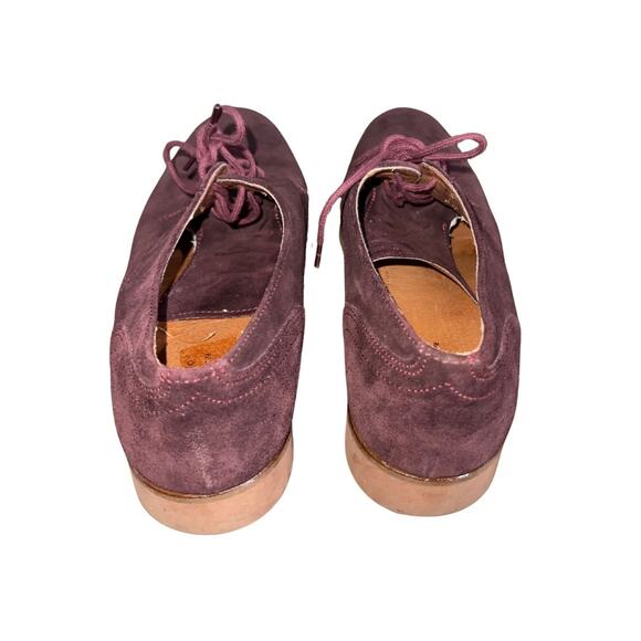 G. H. Bass & Co. "Emmie" Suede Burgundy Plum Oxford Size 9 Loafer Comfort Preppy - Picture 2 of 5
